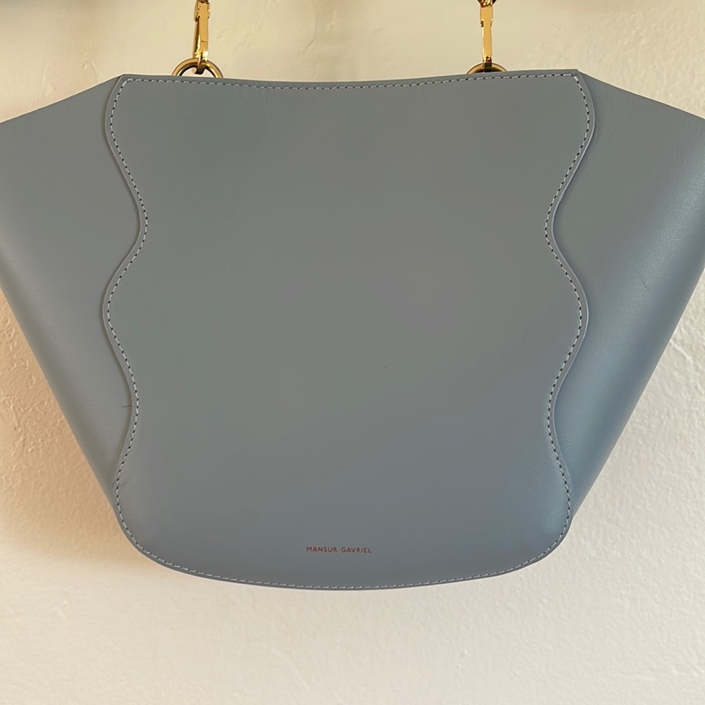 Mansur Gavriel Blue Leather Bag